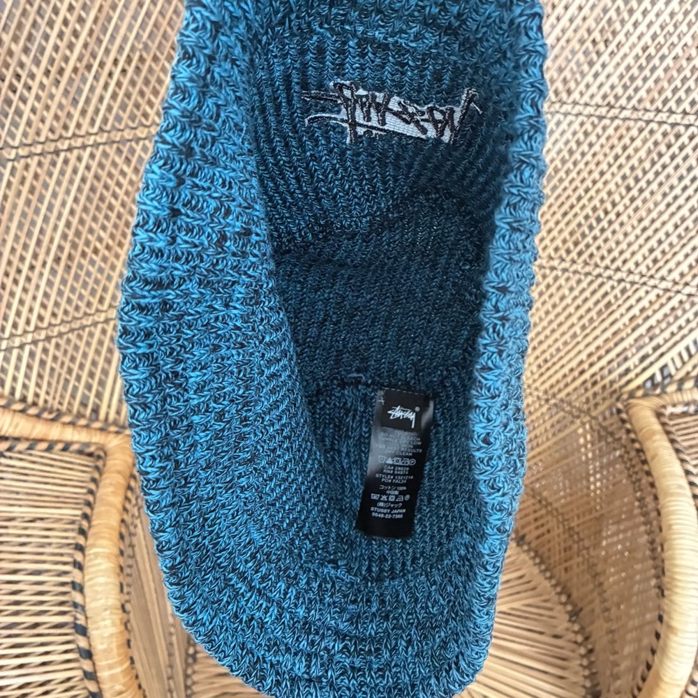 Stussy Bucket Multi Marl Knit Bucket Hat Blue Sz S/M NWT - Picture 4 of 6